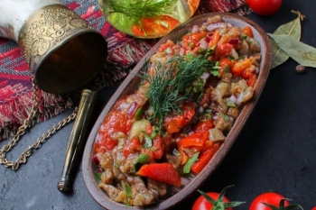 Соте из печенных овощей